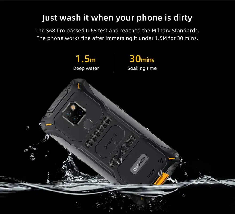 Doogee S68 Pro смартфон с 5 9 дюймовым дисплеем восьмиядерным процессором Helio P70 ОЗУ 6 ГБ
