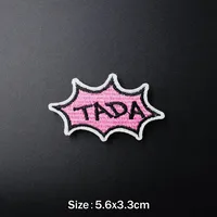 Buy Cake Popsicle Horse Bird Iron on Patch for Clothing Embroidered Sewing Applique Woven Badge Sew On Patches PINK GIRL Online - Image 3