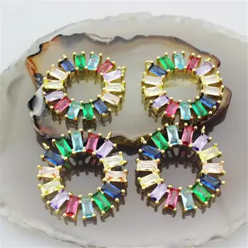

20*20mm 10pcs/lot New fashion cz rainbow pendant,popular cz charm jewelry pendant,accessories jewelry