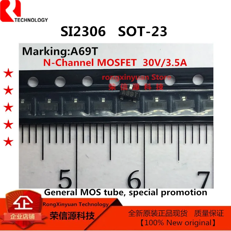 20 pcs/lot SI2306 A69T SOT-23 SMD N-Channel MOSFET 30V/3.5A SI2306DS-T1-E3 APM2306 AP2306 special promotion 100% New original |