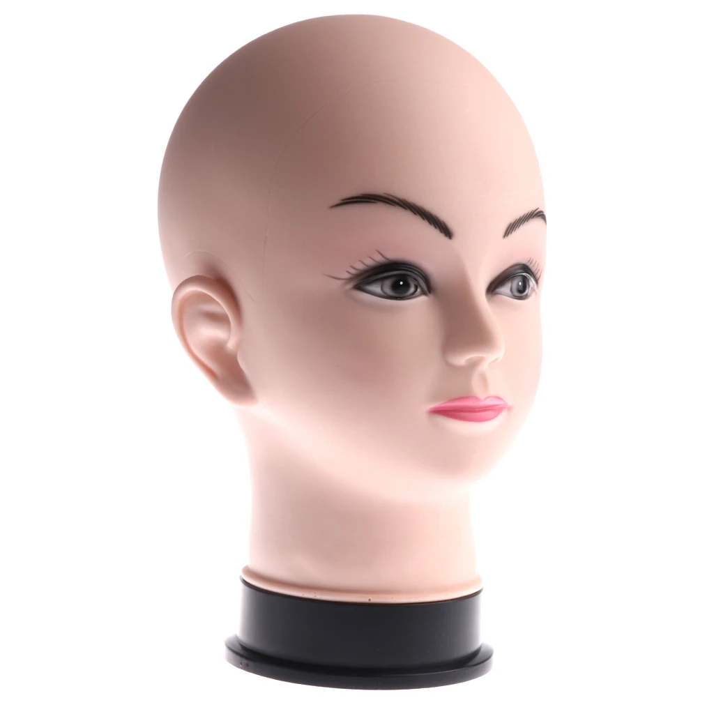 Bald Mannequin Head Female Professional Cosmetology for Wig Making, Display Wigs, Eyeglasses, Hairs 28cm/11