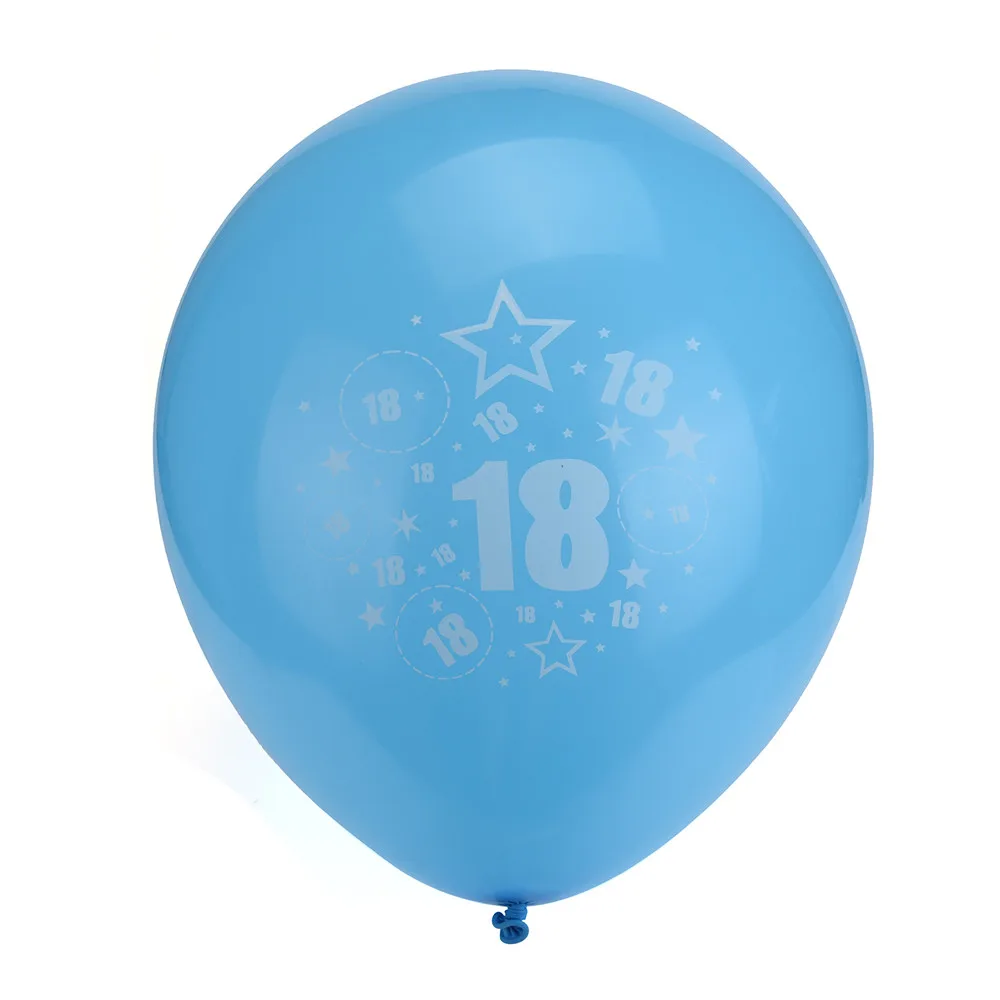 Золотые шары Numero Para Casa Com Iluminaca, 10 шт., светильник, голубые и голубые латексные шары, возраст 18 лет, день рождения, юбилей, вечерние, подарки#37