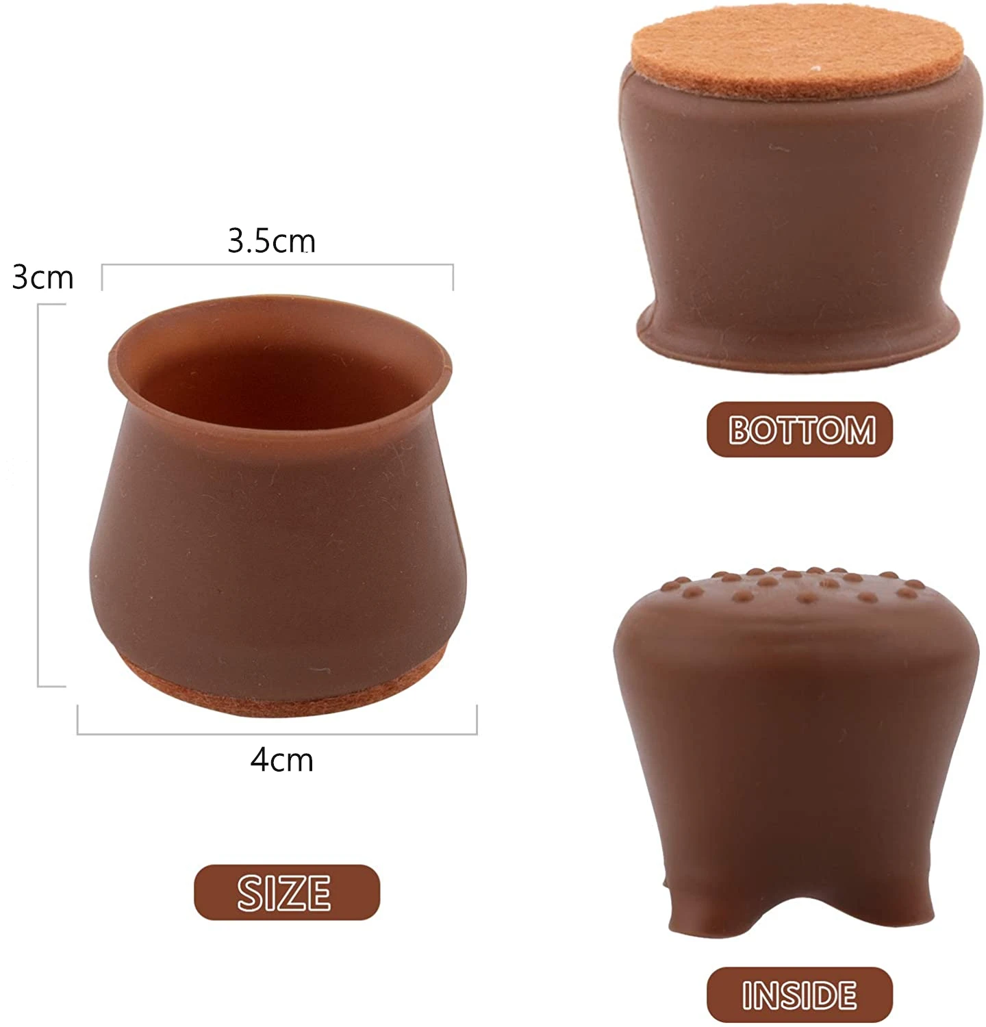 4pcs Silicone Chair Leg Caps With Soft Felt Pads Furniture Chair Leg Floor Protectors For Hardwood Floor Table Legs Cover Chair Cover Aliexpress