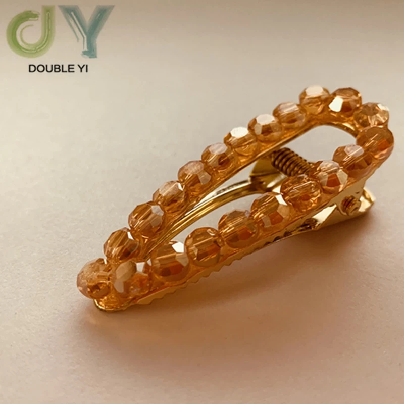 3pcs/pack Crystal hairpin flash laser rhinestone edge clip fairy bang clip hair accessories Free shipping