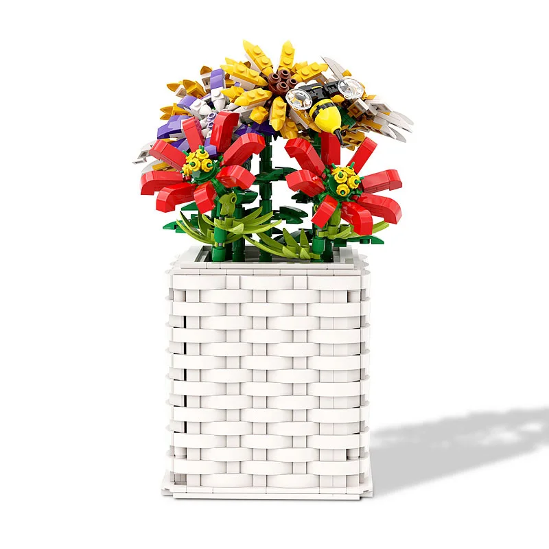 Insetto Ape Farfalla Libellula Crisantemo Building Block Animali Città Mattoni Giocattoli Educativi Simulati Per Bambini