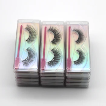 

DamePapil 3d Faux Mink Lashes Bulk Wholesale 10/20/30/40/50/100 Pairs Lot Hand Made 12-20mm Natural Full Strip Eyelash Vendor