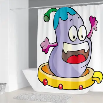 

2020 New Waterproof Child Cartoon Style Waterproof Bathroom Shower Curtains For Bathroom