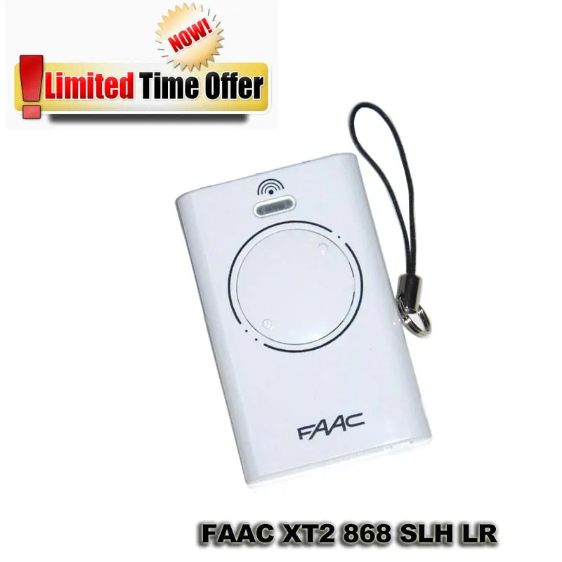 

Limited time offer !For FAAC XT2 SLH LR 787009 868MHz 2 button Automatic gate door opener rolling code remote control WHITE