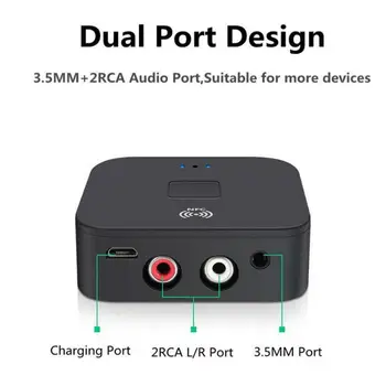 

Wireless Bluetooth 5.0 4.2 Audio Receiver aptX LL RCA NFC 3.5mm Jack Aux Audio Adapter For Car computer wire speaker Home Stereo