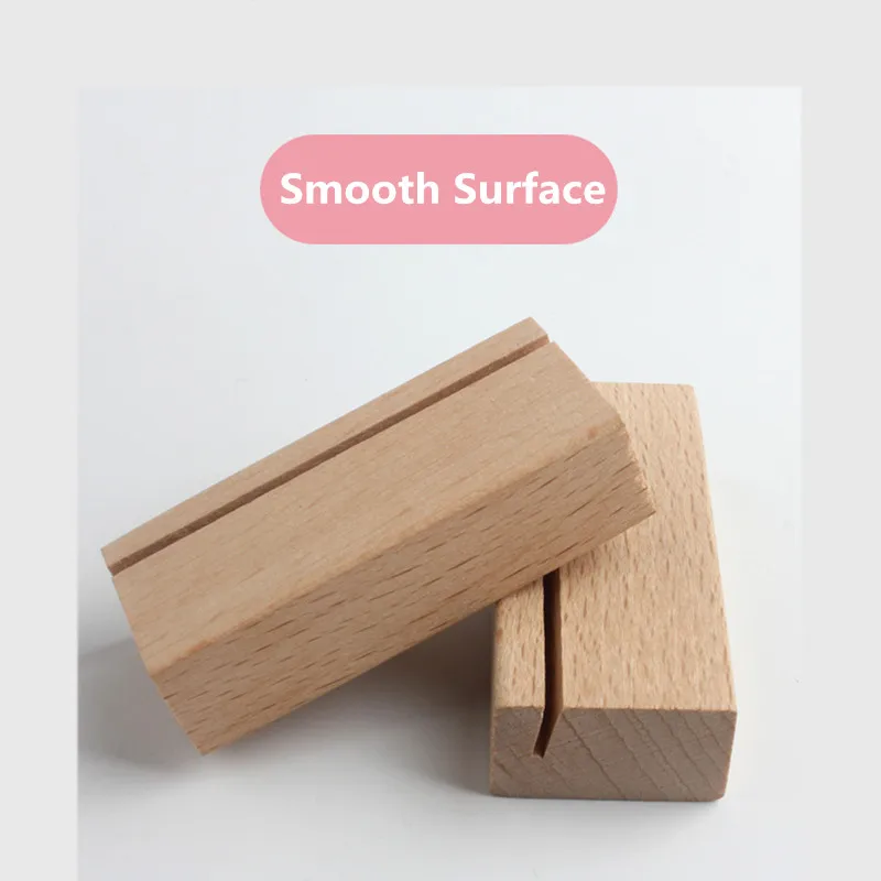 Small Wood Place Card Holders Table Number Sign Holders Stands  Paper Cards Holder Base Wedding Reception Party Decoration