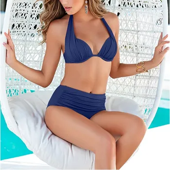

2020 High Waist Sexy Bikini Swimsuit Female Multicolor Hard Bag Swimsuit Beachwear Brazilian Bikinis Bikini Push Up