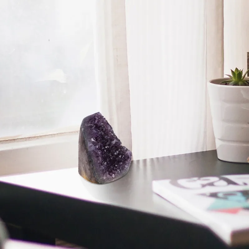 

Small amethyst block (sold separately) irregular dark purple crystal gem specimens quality dark purple amethyst