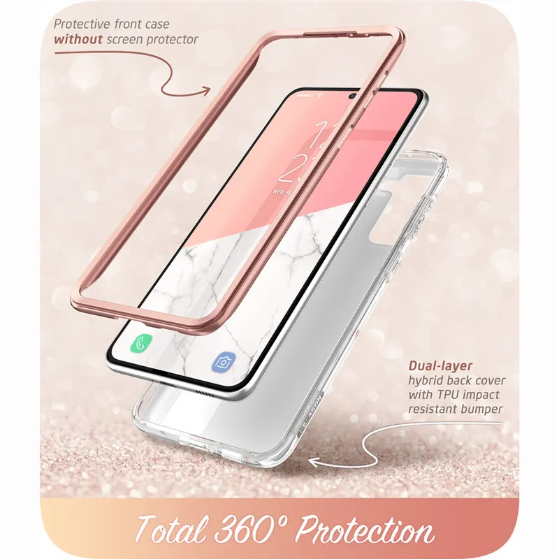 SURITCH Phone Case for Samsung Galaxy S21 5g 6.2-Inch, Built-in Screen  Protector Dual-Layer Full Body Protection Anti-Scratch Shockproof  Protective