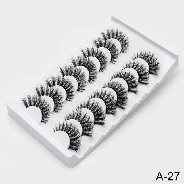 8/20 пар, 15-20 мм, натуральные 3D накладные Искусственные ресницы, набор для макияжа, норковые ресницы для наращивания, норковые ресницы «maquiagem», макияж для глаз - Цвет: A27