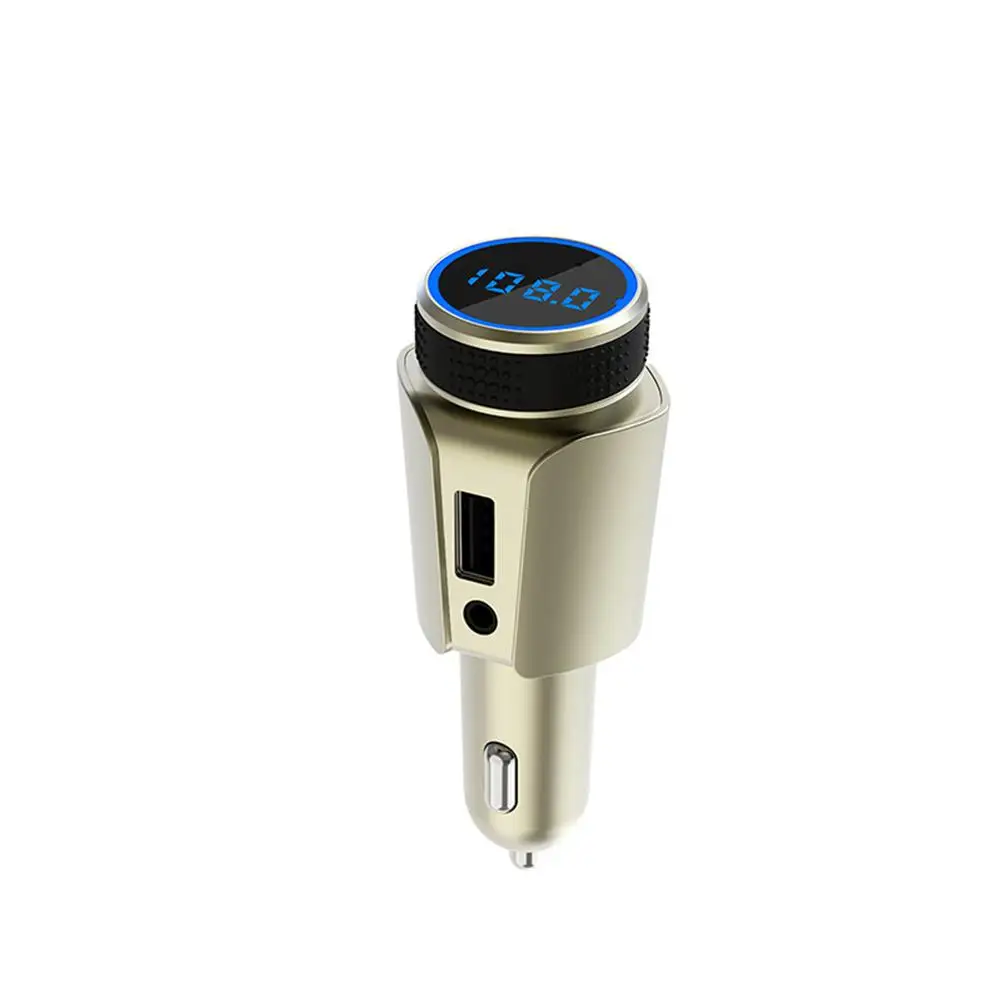 Yiwa Автомобильный Bluetooth MP3-плеер fm-передатчик голосовая навигация умное зарядное устройство - Цвет: Gold