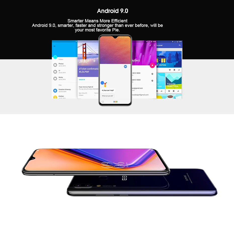 Elephone A6 Max MT6762 Восьмиядерный мобильный телефон HD+ экран 6,53 дюймов Android 9,0 смартфон 4 Гб ram 64 Гб rom 20MP 4G LTE мобильный телефон