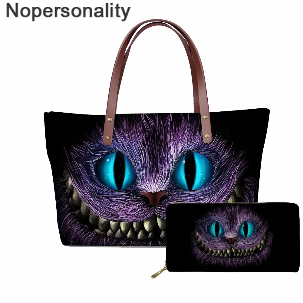 Роскошные сумки Nopersonality с изображением Чеширского кота женские Дизайнерские