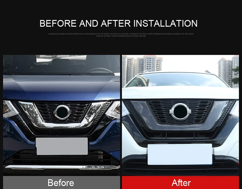 Для Nissan X-trail Rogue- аксессуары цельная средняя решетка гриль Замена декоративная накладка 1 шт