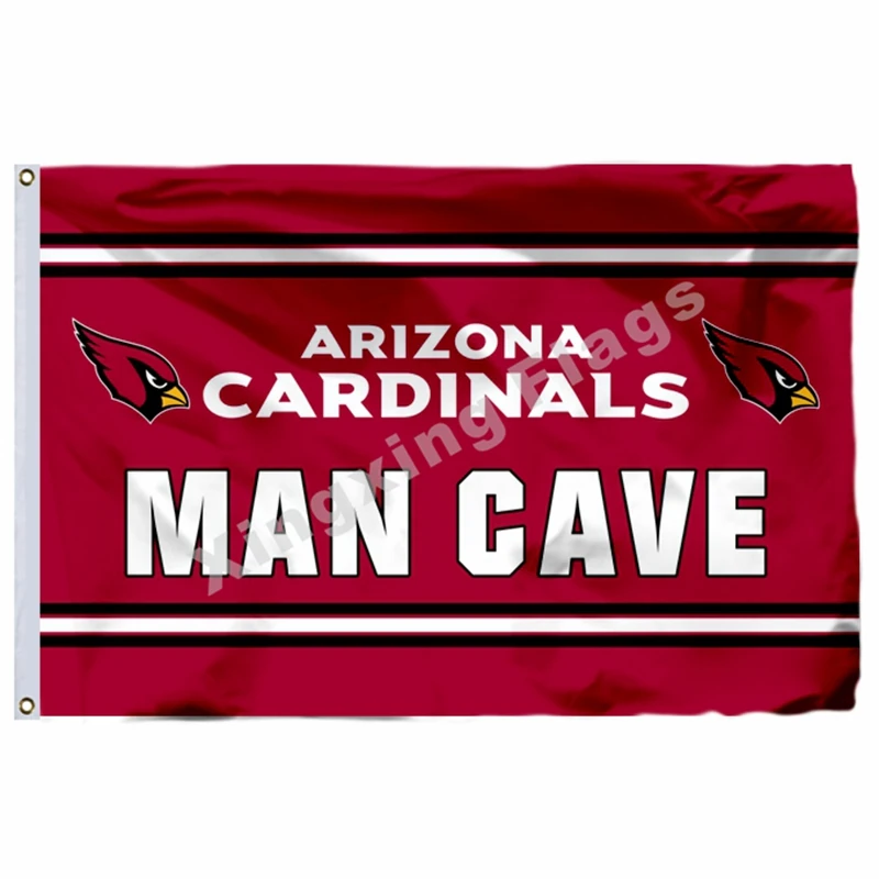 MAN CAVE Arizona Cardinals, горизонт Аризоны, флаг 3ft X 5ft, полиэстер, командный баннер, летающий размер, № 4, 90X150 см, пользовательский флаг - Цвет: MAN CAVE