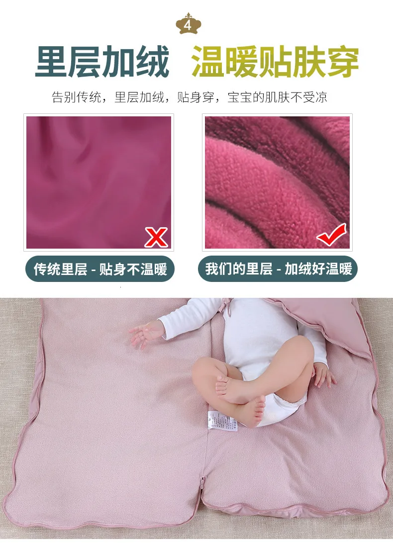 Зимняя утолщенная детская спальная сумка для детей от 0 до 24 месяцев, детская теплая зимняя сумка для коляски, плотные теплые спальные мешки для младенцев