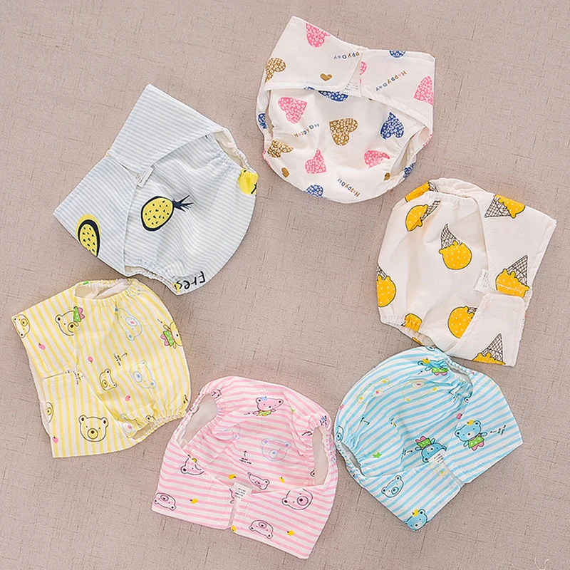 

Baby Adjustable Swimsuit Diaper Ruffle Snap Reusable Waterproof Summer Pants Training Washable Cotton Cloth Nappy Infant Cloth