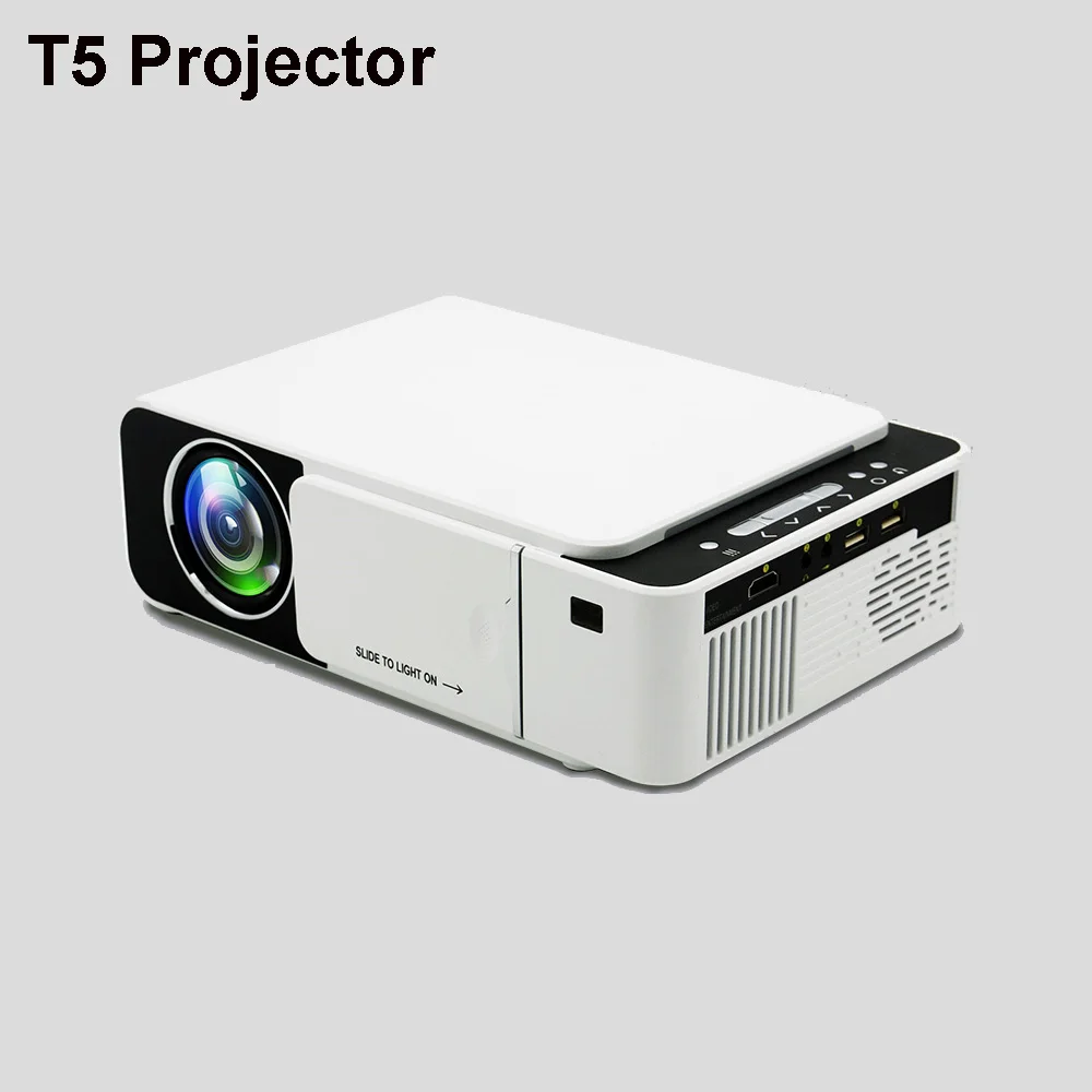 T5 Portable LED Projector 4K 2600 Lumens 1080P HD Video Projector USB HDMI Beamer For Home Cinema Optional Wifi Projector T6