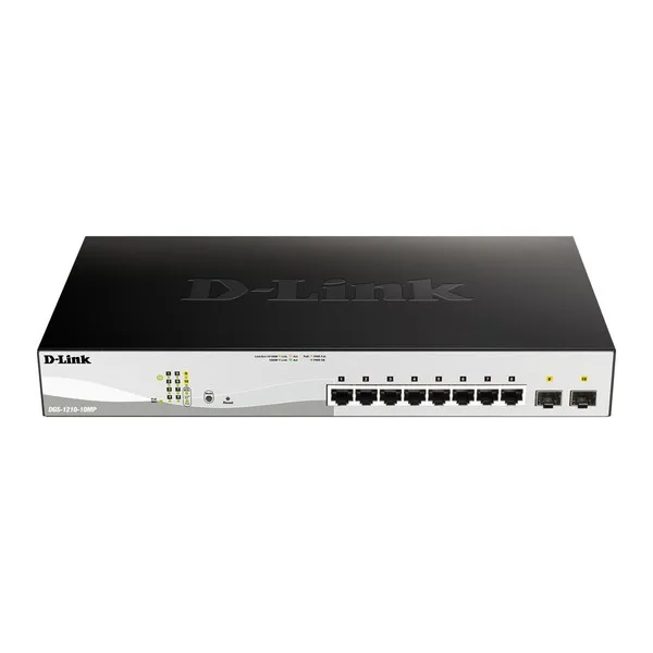 Шкаф переключения D-Link DGS-1210-10MP 10xGB 130W черный белый цвет | Компьютеры и офис