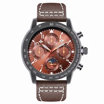 

Men's Small Dial Dress Watch Simple Leather Band Quartz Waterproof Wristwatch Luxury Multifunction Sport Business Male Watch