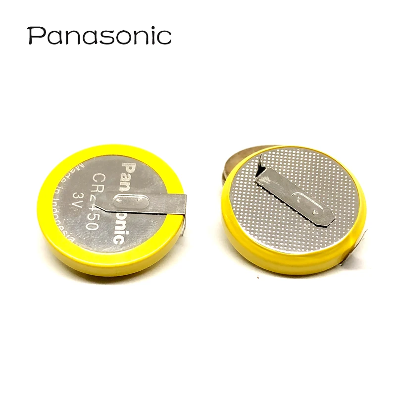 

10pcs/lot Panasonic CR2450 3V Button Battery H type horizontal with 2 Soldering Pins Rice cooker 2450 lithium batteries cell