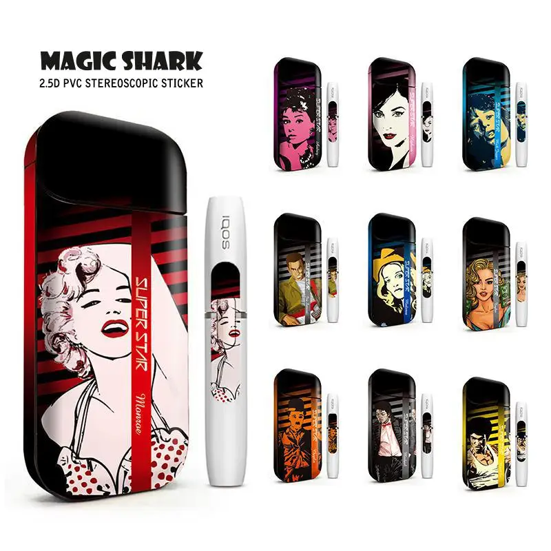 Волшебная Акула стерео супер звезда Chaplin пленка наклейка для IQOS 2 4 Plus электронная