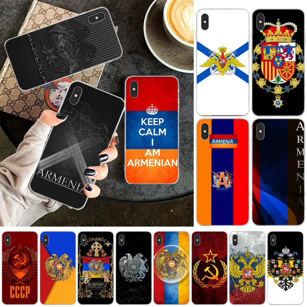 Чехол для телефона Reayou с гербом оружия арменским флагом iPhone 11 pro XS MAX 8 7 6 6S Plus X 5 5S SE