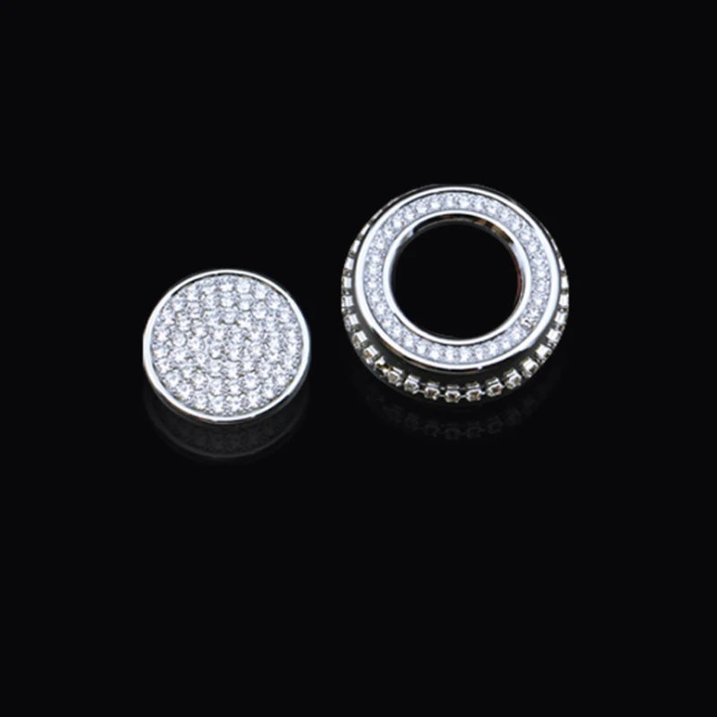 Украшение салона автомобиля Acc кондиционер Кнопка вентилятора аудио стерео ручка регулировки громкости кольцо Крышка для Jaguar XF XFL XE XEL F-P
