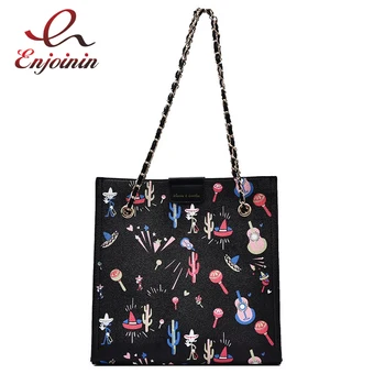 

Designer PU Leather Shoulder Bags For Women 2020 Chain High Capacity Handbags Travel Luxury Hand Bag Female Large Shoulder Bag