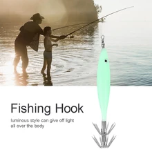 High Quality Squid Fish Hook Lure Bait Parts Fishing Accessory Fishing Luminous Accessories