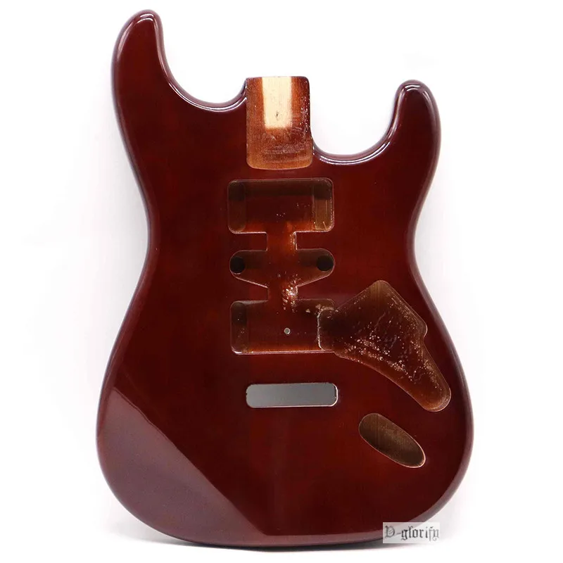 Коричневый цвет ashwood ST электрогитара корпус глянцевый корпус гитары корпус электрогитары баррель аксессуары гитарные части