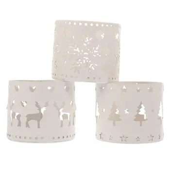 

3Pcs Creative Candle Holder Desktop Candle Holder Candlestick Hollow Candle Holder Christmas Candle Holder for Xmas Tabletop Par