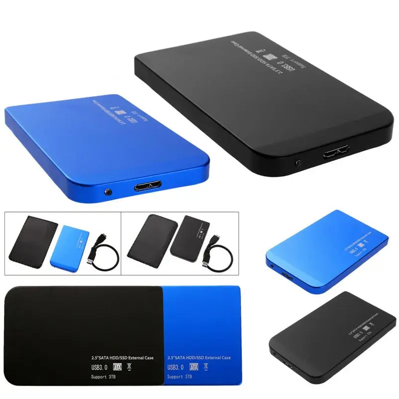 2,5 дюйма USB 3,0 Ультратонкий алюминиевый сплав прочный легкий карманный корпус твердотельного жесткого диска
