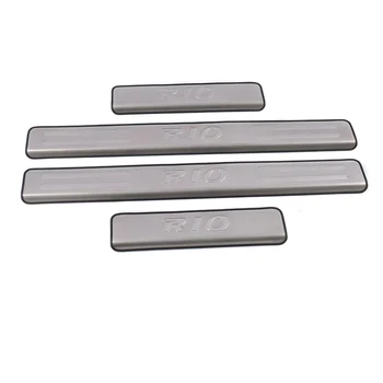 

For Kia Rio 2 3 2015-2017 2018 Stainless Door Sill Scuff Plate Protector Trim Kick Guard Pedal Step Cover Car Styling Accessory