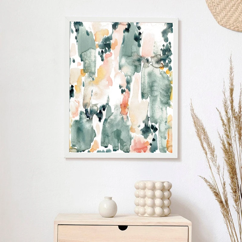Pastel Abstract Watercolor Canvas Print