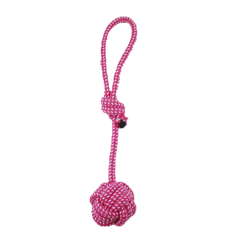 Rope Ball Питомцы игрушечные собаки устойчивые к укусам ватные шарики палочки узел веревка игрушка Интерактивная щенок Жевательные Зубы чистящие игрушки для собак кошек - Цвет: Rope Ball