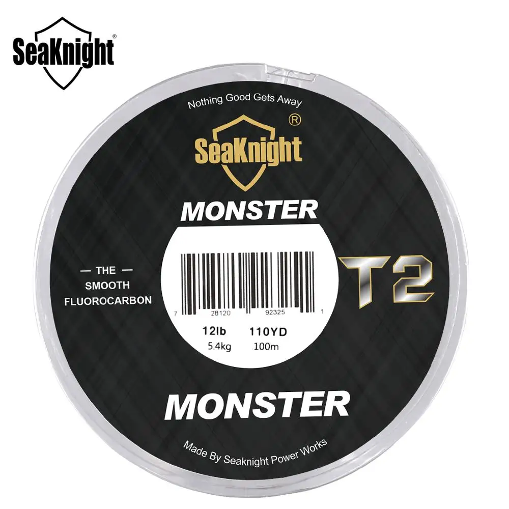 SeaKnight MONSTER T2 двойная флюрокарбоновая леска 100 м леска из нейлонового моноволокна Тонущая леска для ловли карпа