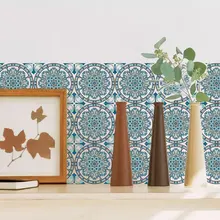 Ретро Керамика плитка Стикеры s домашний Гостиная Спальня Кухня декоративные Стикеры AF005 комплект из 6 шт