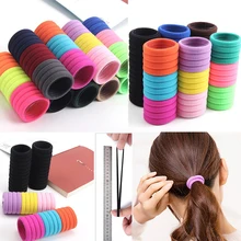 10 шт./лот, женские резинки ярких цветов, 3 см., эластичные резинки для волос для девочек, конский хвост, аксессуары для волос