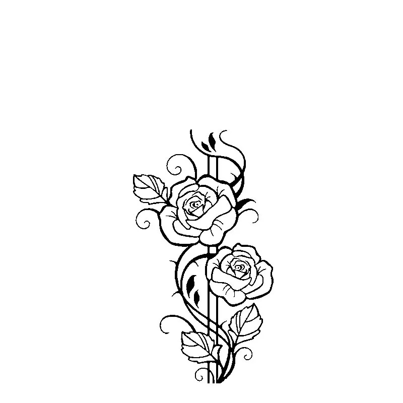 

DAWASARU Creative Decoration of Roses Car Sticker Vinyl Decal Create Personality Fashion Car Sticker Decal Black/Silver 17*9CM