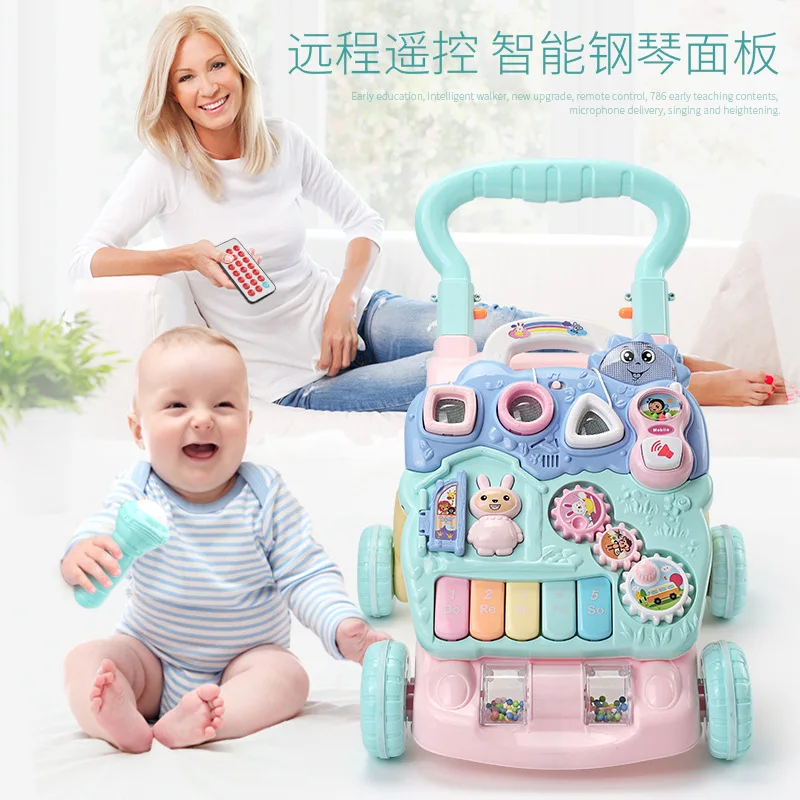 

Baby Baby Walker Hand Push Infant Child Multi-functional Learn Walk Baby Walker Anti-Flip Adjustable Height 6-1 August