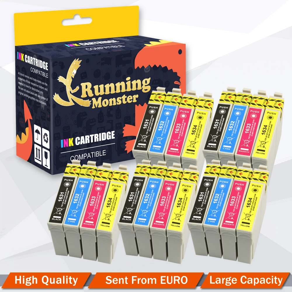 Совместимый чернильный картридж 20x T1631 - T1634 T1621 16XL для принтера Epson анализатор WF 2010