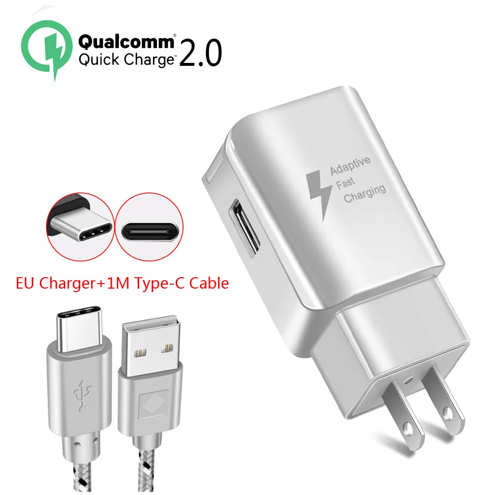 USB Зарядное устройство 5 V/2A 9В/1.67A Через переходник для розетки ЕС штепсельная вилка американского стандарта для samsung huawei LG XIAOMI - Тип штекера: Charger With Cable