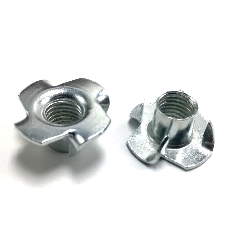 m3 m4 m5 m6 m8 m10 m12 four prongs T nut , wood furniture insert nut