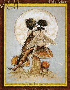 

t-cross stitch kit Animal cotton thread Love lock canvas stitching embroidery Blueberry Fruit Tea and Tit Nimue_
