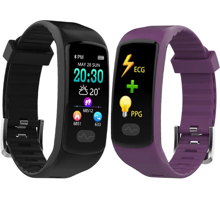 New Bluetooth Smart Watch Electrocardiogram Heart Rate Blood Pressure Exercise Meter Step waterproof Smart Watch Bracelet